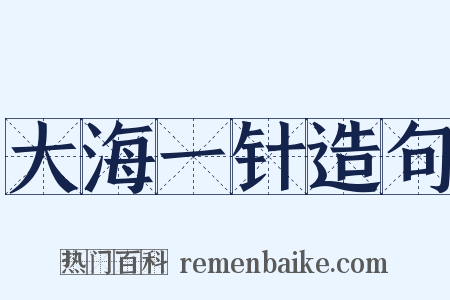 大海一针造句是什么意思的图片